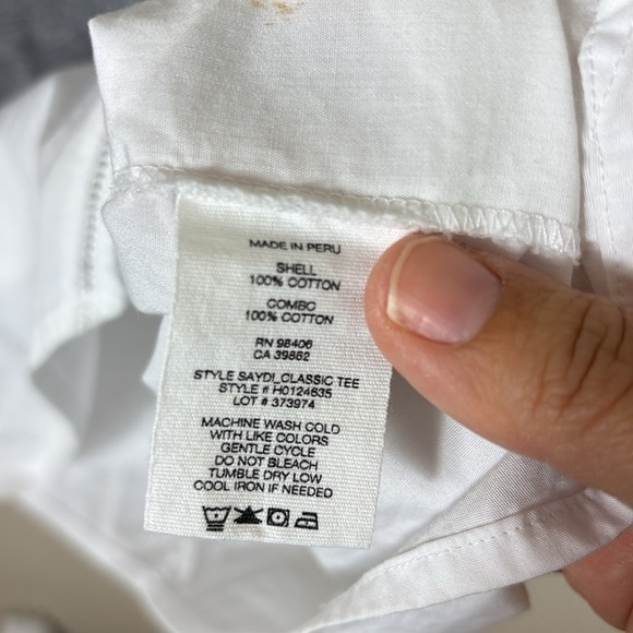 Theory Saydi Classic Tee Shirt Dress Gray And White Cotton Size Small - Picture 5 of 9